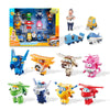 Super Wings - 5' Transforming Airport Airplane Toys Collection Playset Vehicle Action Figures | Plane To Bot | Fun Preschool Toy Plane For 3 4 5 Year Old Boys And Girls | Gifts For Birthday Kids