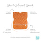 Bumkins Short Sleeve Smock, Toddler Reusable Waterproof Bib For Girls And Boys Ages 3-7 Years, Junior Childrens, Kids Paint Apron, Arts, Crafts And Play With Pocket, Soft Fabric, Boho Orange