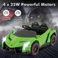 Olakids Kids Ride On Car, 12V 4Wd Licensed Lamborghini Veneno Electric Vehicle With Remote Control, Toddlers Battery Powered Toy Gift With 2 Speeds, Rocking Mode, Music, Usb, Mp3 (Green)