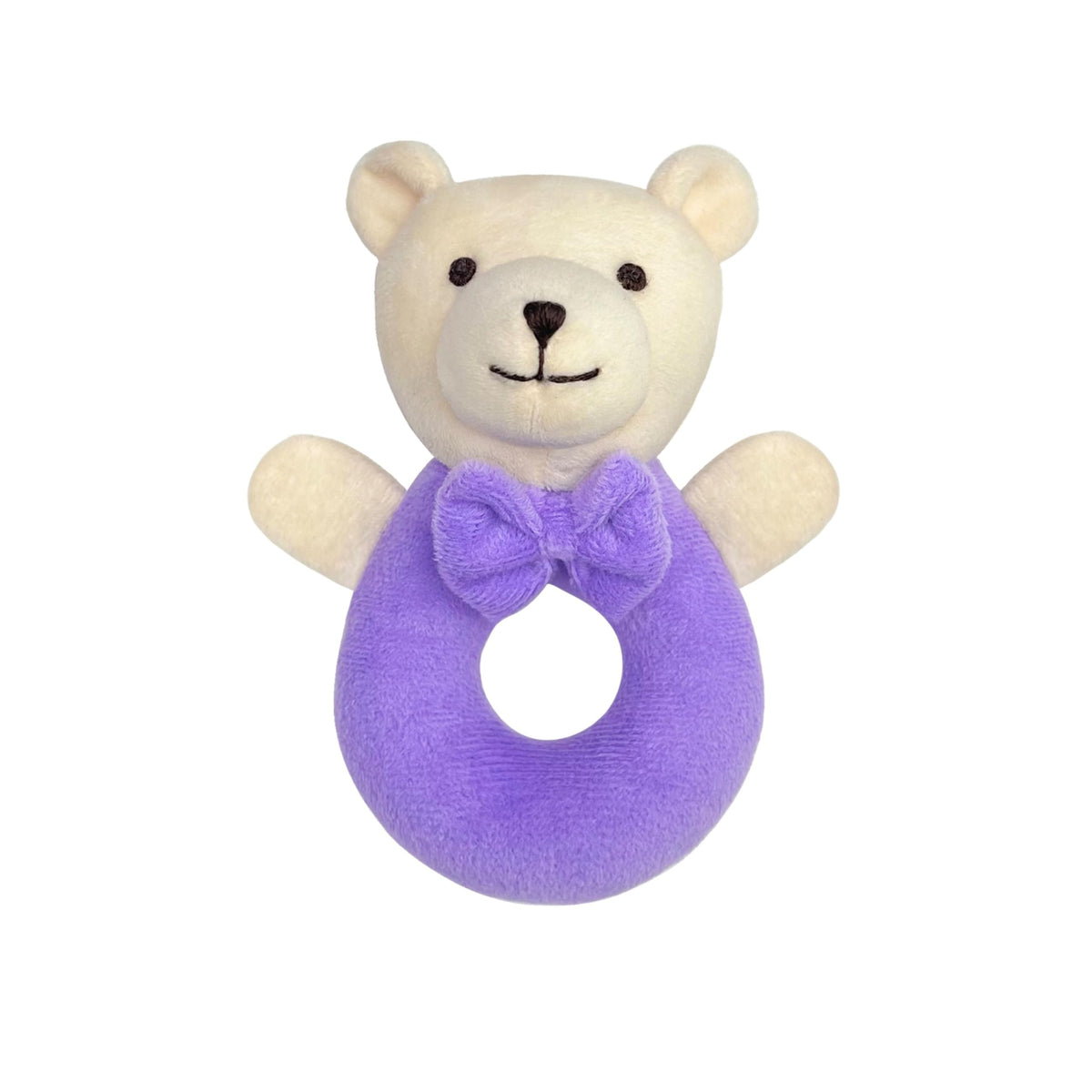abracadabra Ring Rattle Toy for Newborns & Babies  Develops Sight, Sound & Motor Skills (024 Months, Bear Purple, 14 x 11 x 7 