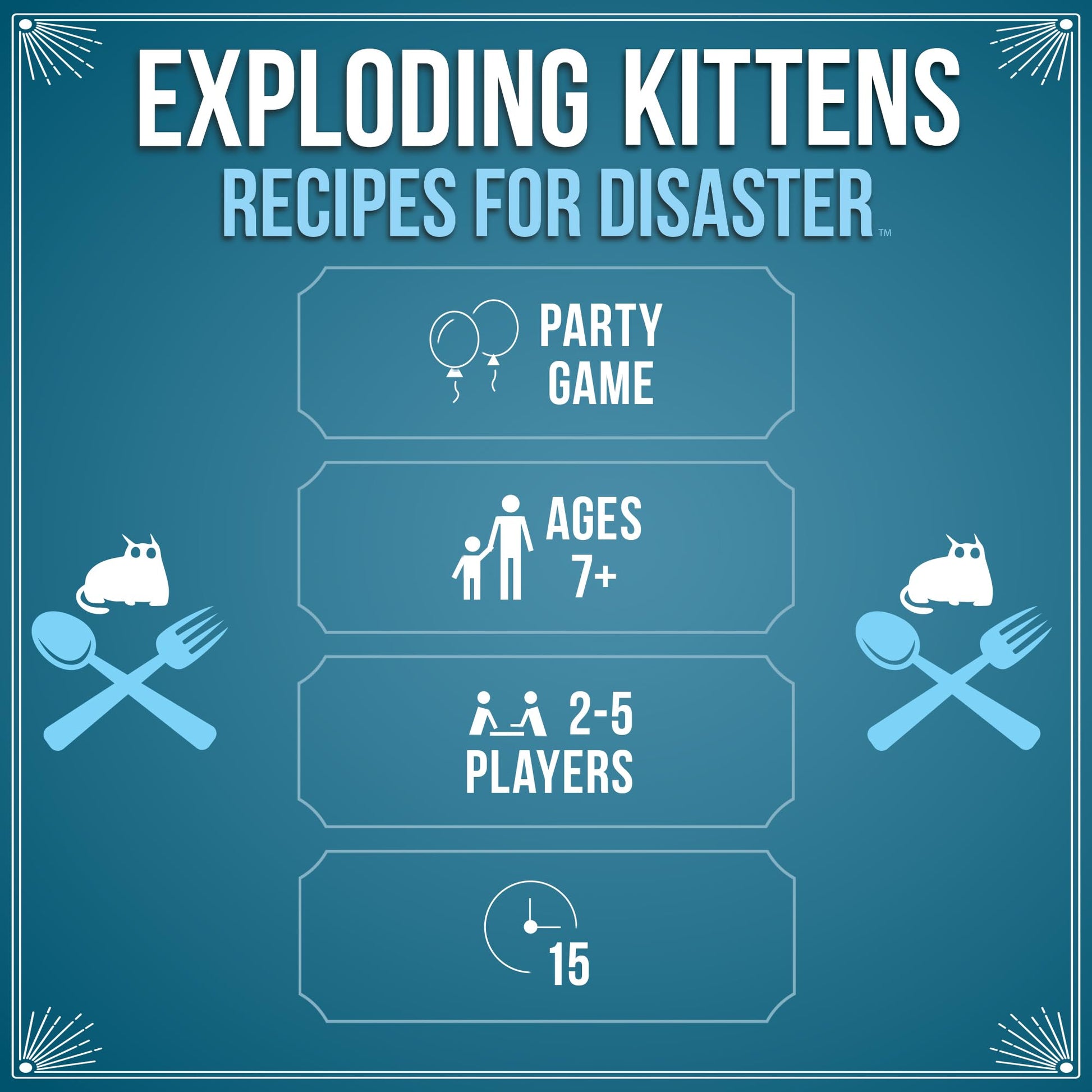 Exploding Kittens Recipe Cards Exploding Kittens Recipes for Disaster Card Game - 2-5 Players, Ages 7 ...