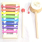 Crafts India Handcrafted Wooden Xylophone 8 Notes Musical Toy And Damaru Combo  18 Cms