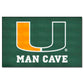 FANMATS 14667 Miami Hurricanes Man Cave UltiMat Rug - 5ft. x 8ft. | Sports Fan Area Rug, Home Decor Rug and Tailgating Mat