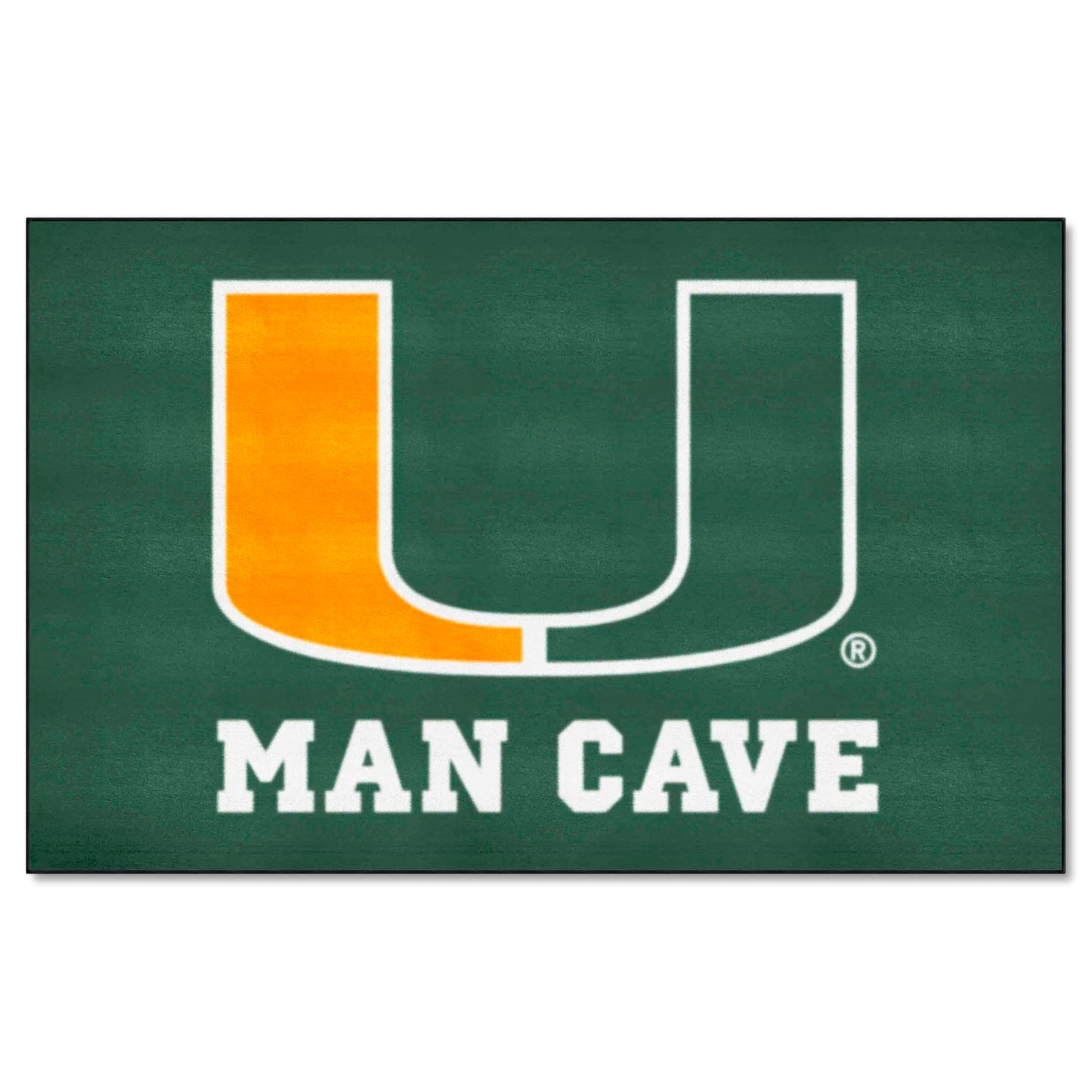 FANMATS 14667 Miami Hurricanes Man Cave UltiMat Rug - 5ft. x 8ft. | Sports Fan Area Rug, Home Decor Rug and Tailgating Mat
