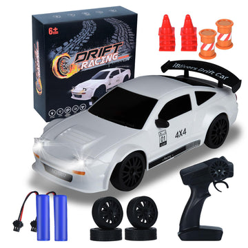 iBlivers Mini RC Drift Car with Full Proportional Throttle, 1:24 Remote Control Car 4WD Drift GT-RX7 RC Cars Vehicle High-Speed 