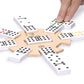 Yellow Mountain Imports Chicken Foot Game Set with Double 9 Dominoes, Wooden Case, 7.3"x7.3"x2.4", Yellow, Acrylic