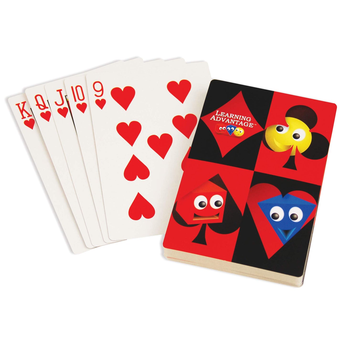 LEARNING ADVANTAGE Standard Playing Cards - 52 Cards per Pack, Multi-Color, Model CTU7931