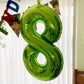 40 Inch Number 2 Balloon Light Green Birthday Decorations For Boys, Two Balloon Number Dinosaur Birthday Decorations New Years 2