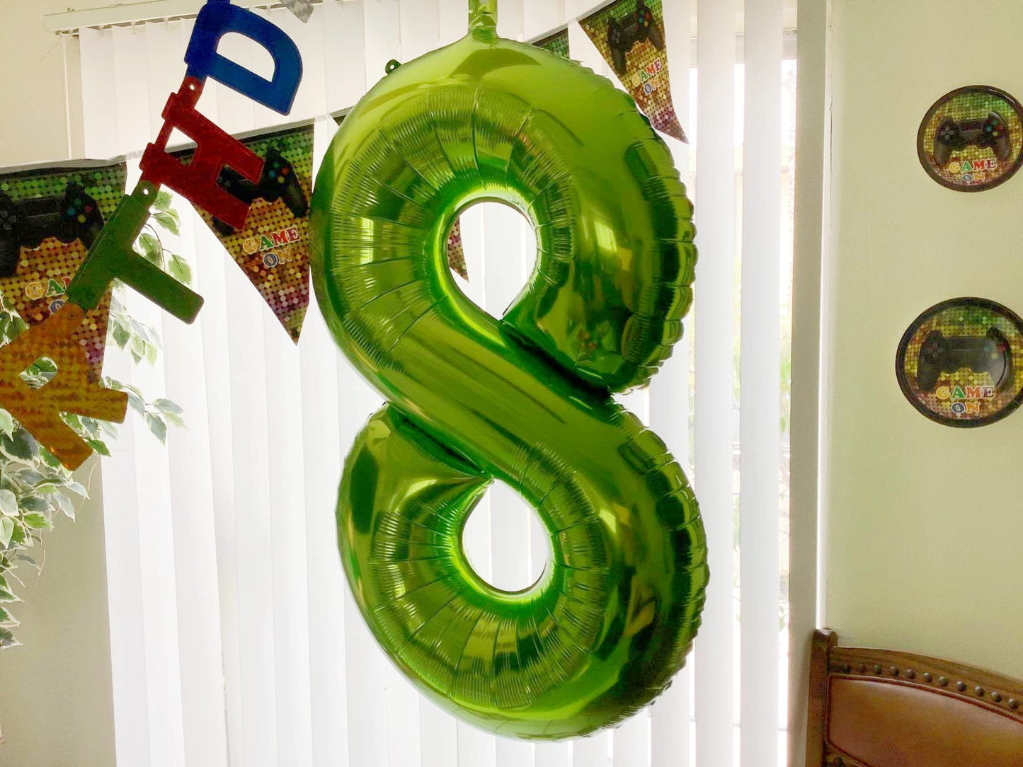 40 Inch Number 2 Balloon Light Green Birthday Decorations For Boys, Two Balloon Number Dinosaur Birthday Decorations New Years 2