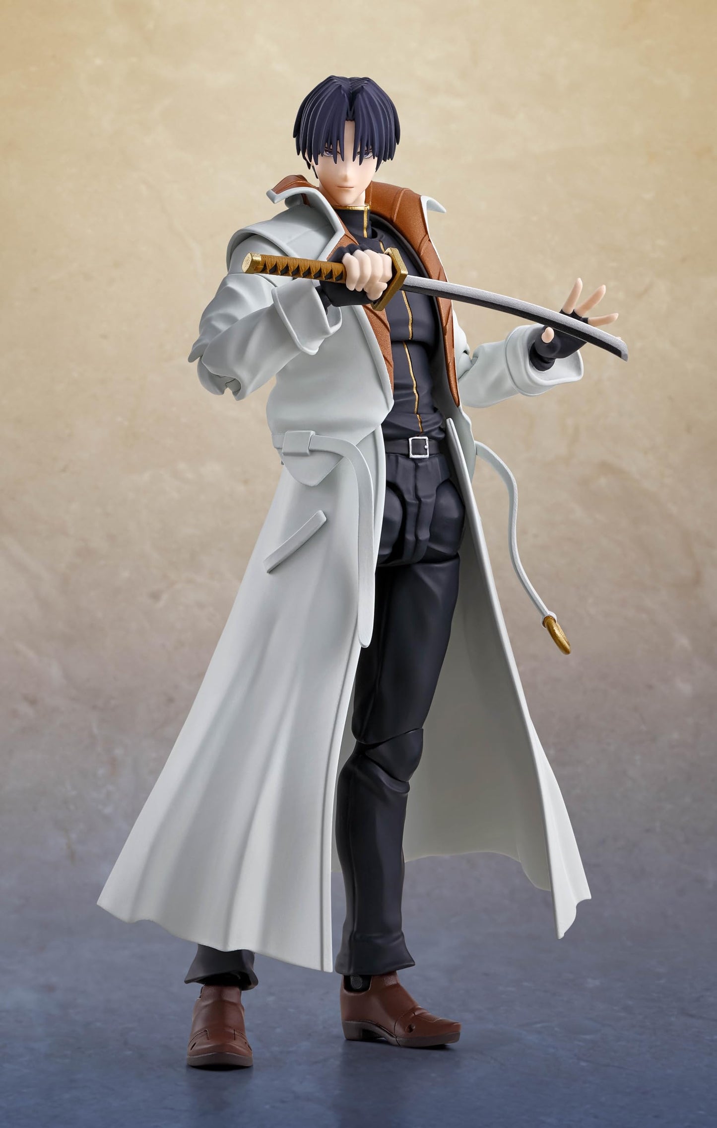 Tamashii Nations - Rurouni Kenshin: Meiji decorative replica bladesman Romantic Story - Aoshi Shinomori  Bandai Spirits S.H.Figuarts Action Figure