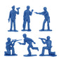 Tim Mee Toy SWAT Plastic Army Men - 24 Small Black & Blue Police Figures, Model 810049678517