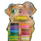 Kiddy Clay Pack Of 24 Modelling & Sculpting Clay (300 G.) & 5 Cutters And Roller In Blister Card, Colourful Reusable Diy Soft, C