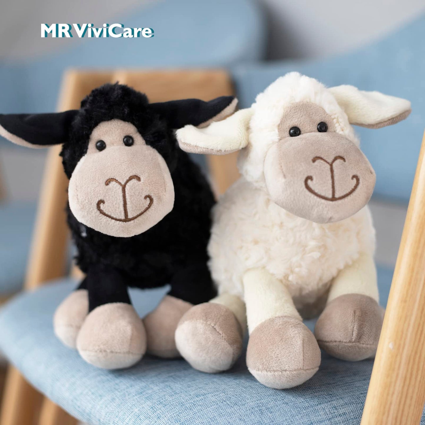 Mr Vivicare 6.5'' White/Cream Sheep Stuffed Animals For Boys And Girls,Soft And Adorable Lamb Plush Toys For Newborn Babies,Grea
