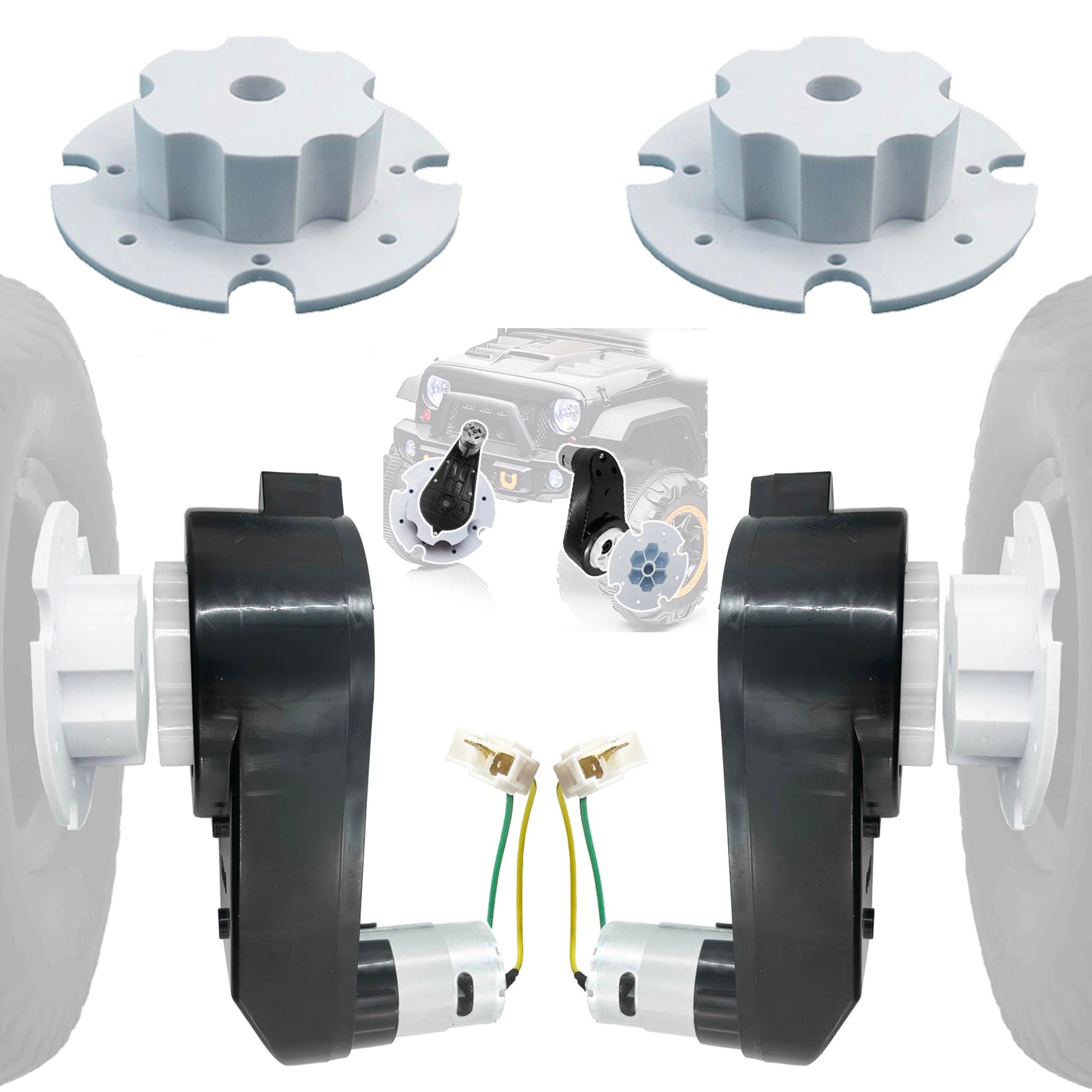 2Pcs Kids Ride On Car Gearbox 12V Rs550 40000Rpm High-Speed Motor Gearbox For Power Wheels Kid'S Ride On Toys Upgrade,High Torqu
