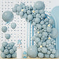 140Pcs Dusty Baby Blue Balloon Arch Garland Kit,Slate Fog Baby Blue 5/10/12/18 Inch Balloons For Men Boy Baby Shower Bridal Show
