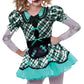 Multicolor Dark Doll Set (Xl 14-16) - Includes Dress, Headband, Mask, & Tights - Perfect For Themed Parties & Halloween Celebrations