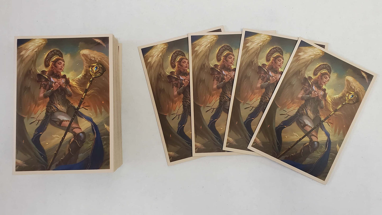 Fantasy North - Sophial - Angel Of Love - 100 Smooth Matte Tcg Trading Card Sleeves - Fits Magic Mtg Commander Pokemon And Other