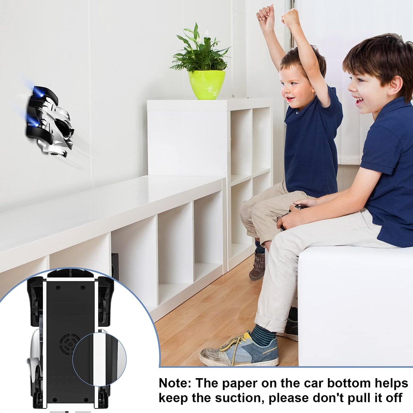 EpochAir Wall Climbing Remote Control Car Dual Mode 360deg Rotating RC Stunt Cars with Headlight Rechargeable Toys for Boys Girl