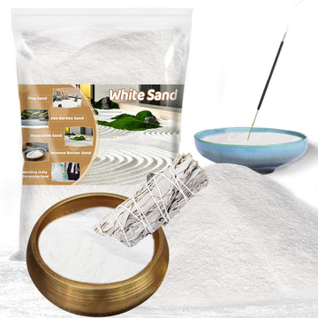 RAINFLOW 425 G Fine White Sand for Crafts - Quartz Sand Zen Garden Sand Decorative Sand for Vases Filler; Wedding Unity Ceremony