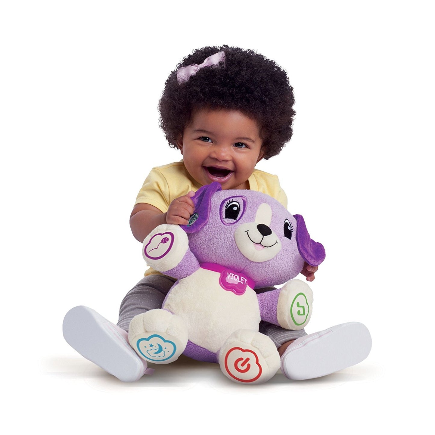 LeapFrog My Pal Violet Stuffed Animal, 10"x5.3"x9.5", Polyester, Model 80-19157E, Purple Color