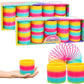 The Dreidel Company Plastic Multicolor Coil Spring, Goody Bag Fillers, Party Favor For Kids, 3' Inches (80Mm) (50-Pack)