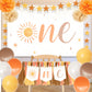 First Trip Around The Sun Set-Boho Sun 1St Birthday Party Decor With Sun Backdrop Banner, Balloons For Kids Birthday Party,Sun B