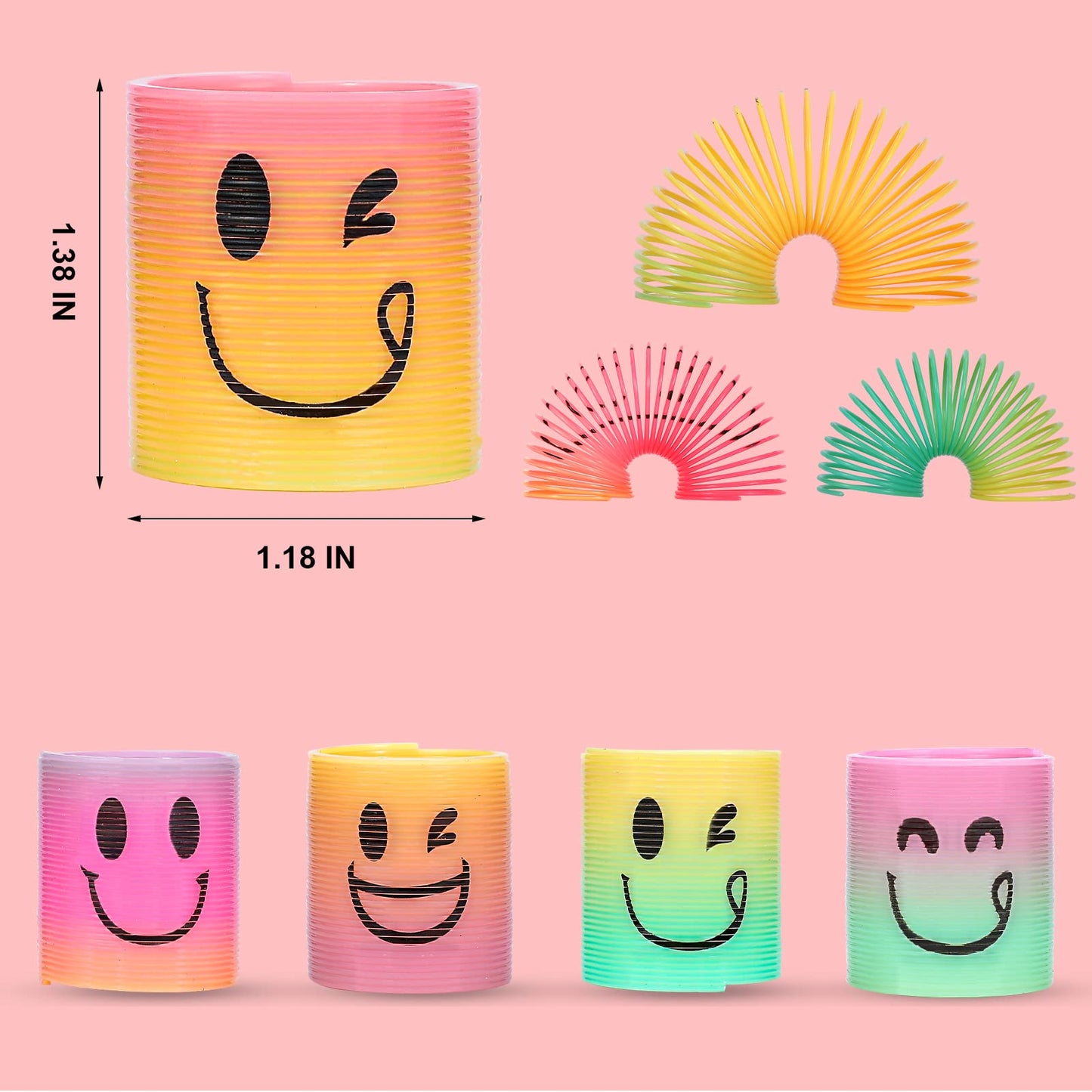 Azen 32 Pcs Mini Spring Party Favors For Kids 3-5 4-8, Goodie Bags Stuffers For Birthday Party, Classroom Prizes Kids Prizes, Small Bulk Toys Gifts (4 Smile)