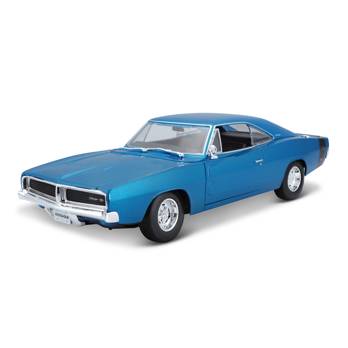 1969 Dodge Charger R/T Black 1/18 Diecast Model Car By Maisto