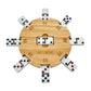 Sutimshe Wooden Hub Centerpiece For Mexican Train Dominoes Game With Felted Bottom (Up To 8 Players) Dominoes Accessories Made Of Superior Pine