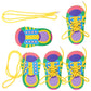 Nuobesty Shoelace Threading Teaching Toys Learn To Tie Shoelaces Toy Kids Toddlers Fine Motor Skills Toy Early Educational Toys, 5 Sets …
