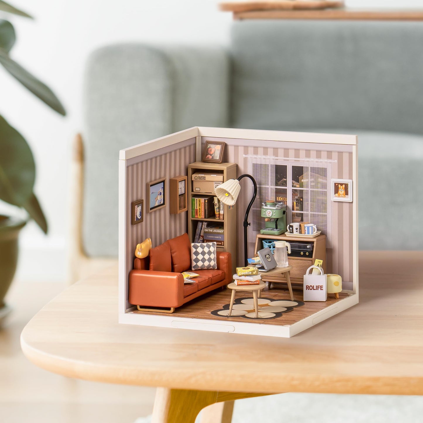 Robotime Diy Miniature House Kit Mini Dollhouse With Accessories Building Toy Set Tiny Room Making Kit With Led Light Hobby Uniq