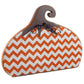 Primitives By Kathy Chunky Shelf Sitter, 8.5 X 6.25-Inch, Chevron Pumpkin