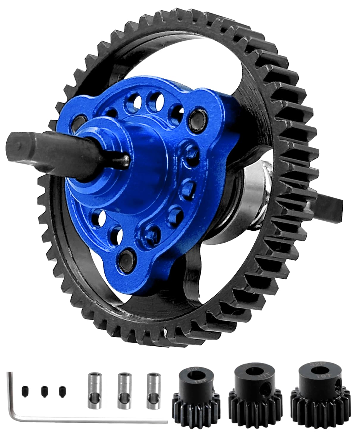 Rcarmumb Rc 50T Slipper Clutch Eliminator Differential Locker Gear Upgrades Part For Slash Rustler Stampede 4X4/4X4 Vxl,50T Spur