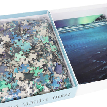 Beduke Jigsaw Puzzles For Adults 1000 Pieces Northern Lights Precise Interlocking Thick Sturdy 1000 Piece Puzzle Family Game Age 14+