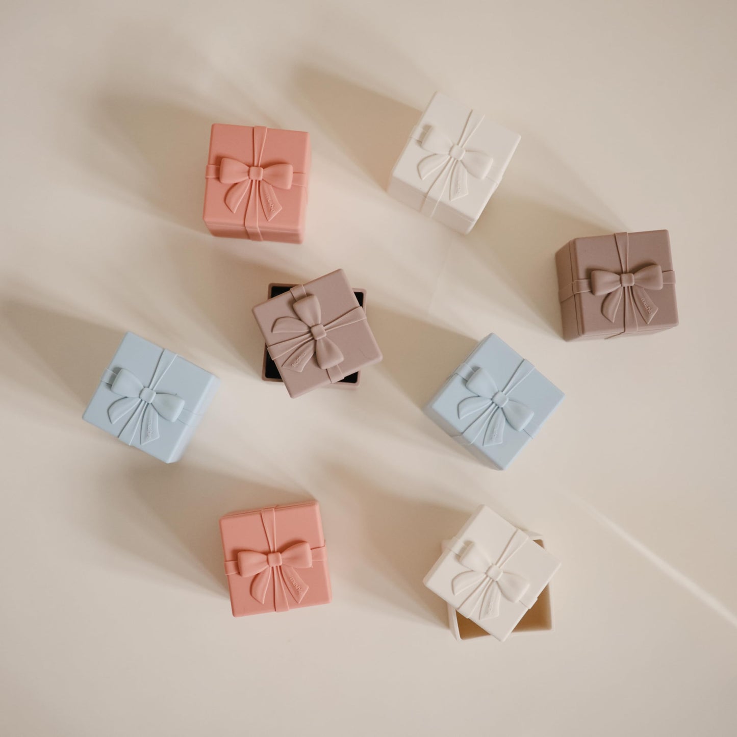 mushie Silicone Mix and Match Present Toy 4 Pack | Mold Free