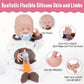 Vollence 18 Inch Eye Closed Full Silicone Baby Doll,Not Vinyl Dolls,Sleeping Lifelike Reborn Baby Doll,Realistic Newborn Real Baby Doll - Girl