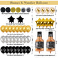 Naninuneno 43Th Gold Birthday Decorations, Gold Black Silver Happy Birthday Balloons Supplies For Boy Men Girl Women, 43 Birthda
