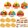 Dinifee 30 Set Religious Thanksgiving Turkey Crafts Kits for Kids DIY Enter with a Thankful Heart Sign Craft Religious Give Than