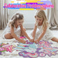 Large Shimmery Unicorn Floor Puzzle For Kids Ages 4-8, 45+ Pieces Large Jigsaw Puzzle For Kids&Toddler Ages 3 4 5 6 7 8, Educati