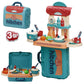 Dherik Tradworld 3 in 1 Portable Cooking Suitcase Kitchen Accessories Set Cooking Toys 24 PCS.  Little Chef Realistic Miniature