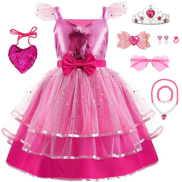 Wyb Girls Costume Dress Halloween Cosplay Dress Dress Up For 4-10 Years Kids Outfits (4-5Y)