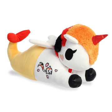 Aurora® Enchanting ©Tokidoki Squishy Jade Stuffed Animal - Bright & Colorful Design - Showpiece Plush - Orange 13 Inches