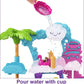 Polly Pocket Playset - Pollyville Flamingo Fun Car Wash with 2 Micro Dolls, Water Play Accessories, Multicolor, Model HHJ05
