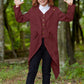 Halloween Boys Medieval Wily Wonk Renaissance Steampunk Jacket Retro Gothic Tailcoat Burgundy 4 Years