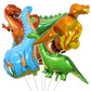 Dinosaur Foil Balloons Set (35-50 In), 6 Pieces Large Dinosaur Mylar Helium Balloons For Kids, Giant Cute Dinosaur Birthday Part