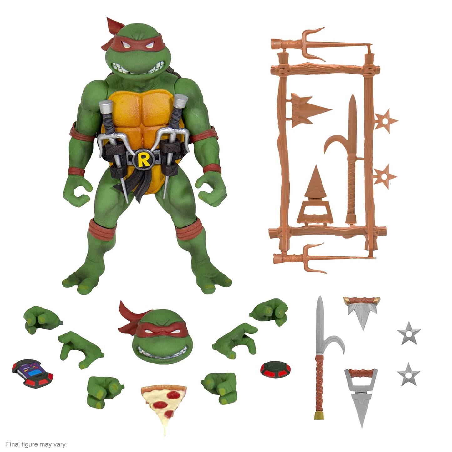 Super7 ULTIMATES! Teenage Mutant Ninja Turtles Raphael - 7 TMNT Action Figure with Accessories Classic Cartoon Collectibles and Retro Toys