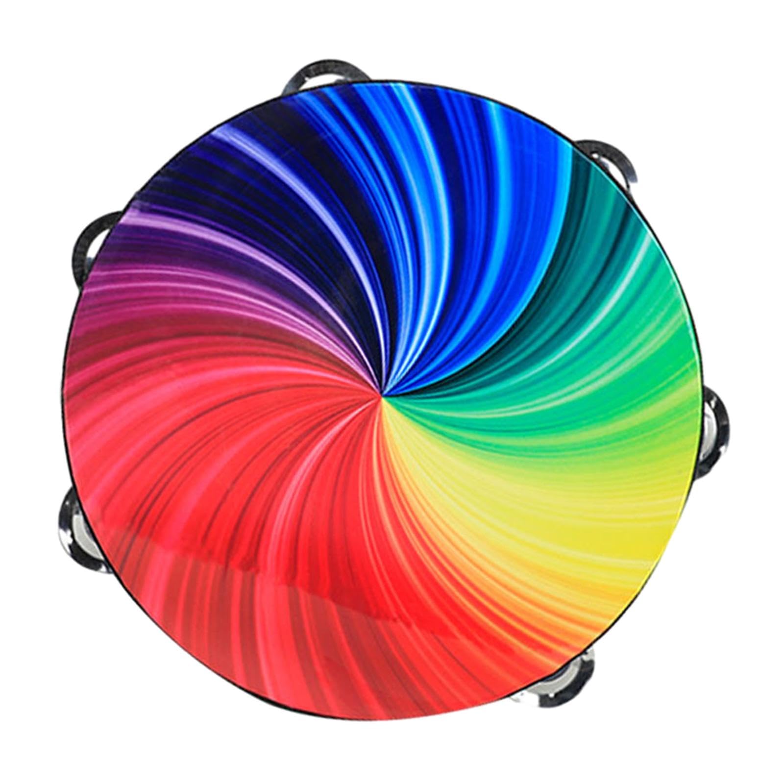 The Style Sutra Wood Handheld Tambourines Children Adults Play Hand Drum For Party Game Toys 10Inch