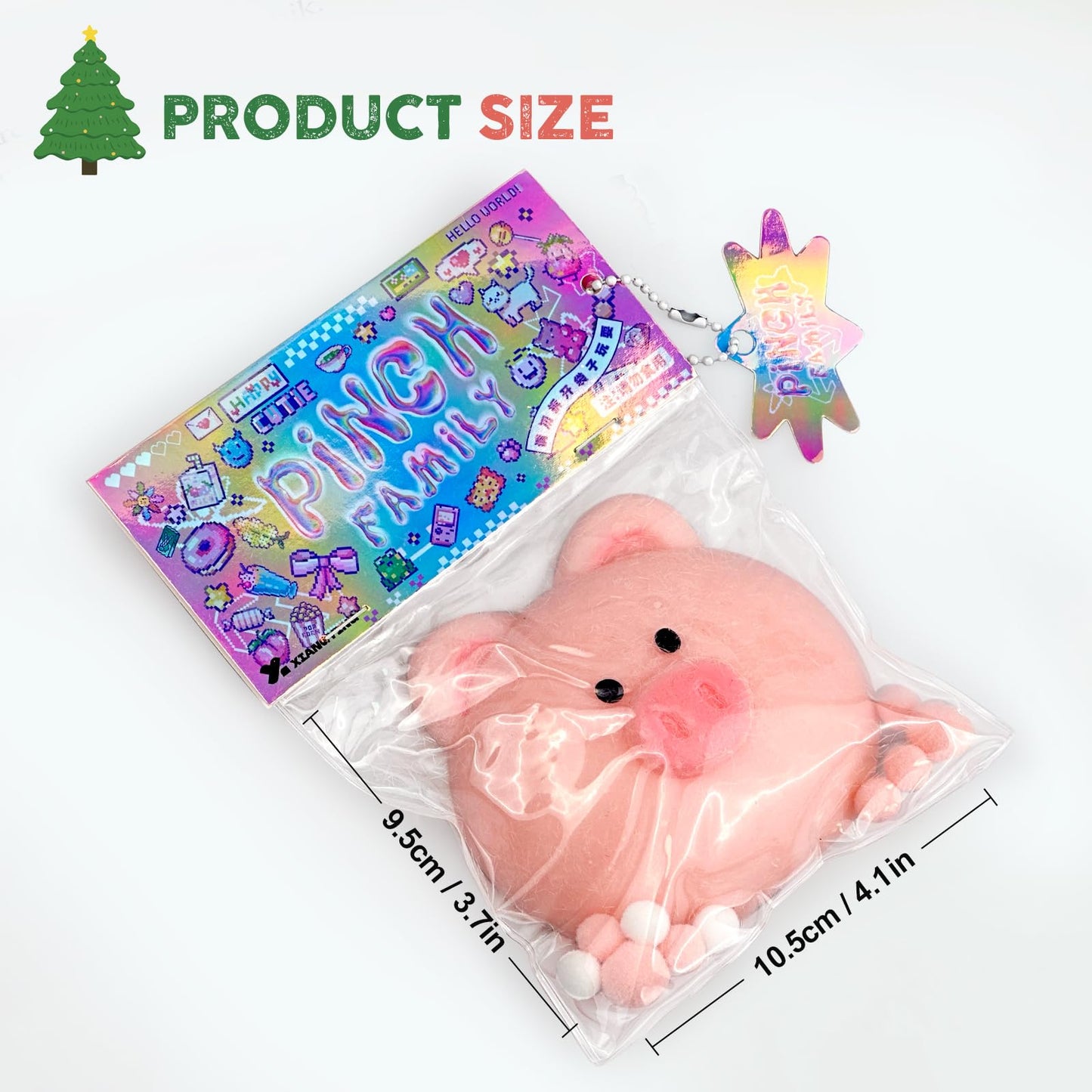 Taba Squishy Toys Valentines Cute Kawaii Cat Paw Squeeze Toys  Sticky Squishy Fidget Toys Silicone Squeeze Toy for Stress Relief Cute Soft Toys Best Valentines Gift for Anniversary (Fluffy Piggy)