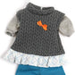 Miniland Clothes For Dolls 15'' Mild Weather Grey Set - Quality, Role Play, Educational
