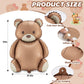 Simgoing 12 Pcs 21x35 Big Brown Bear Balloons Matte Cartoon Bear Foil Birthday Balloons for Home Decor Jungle Animal Farm Safa